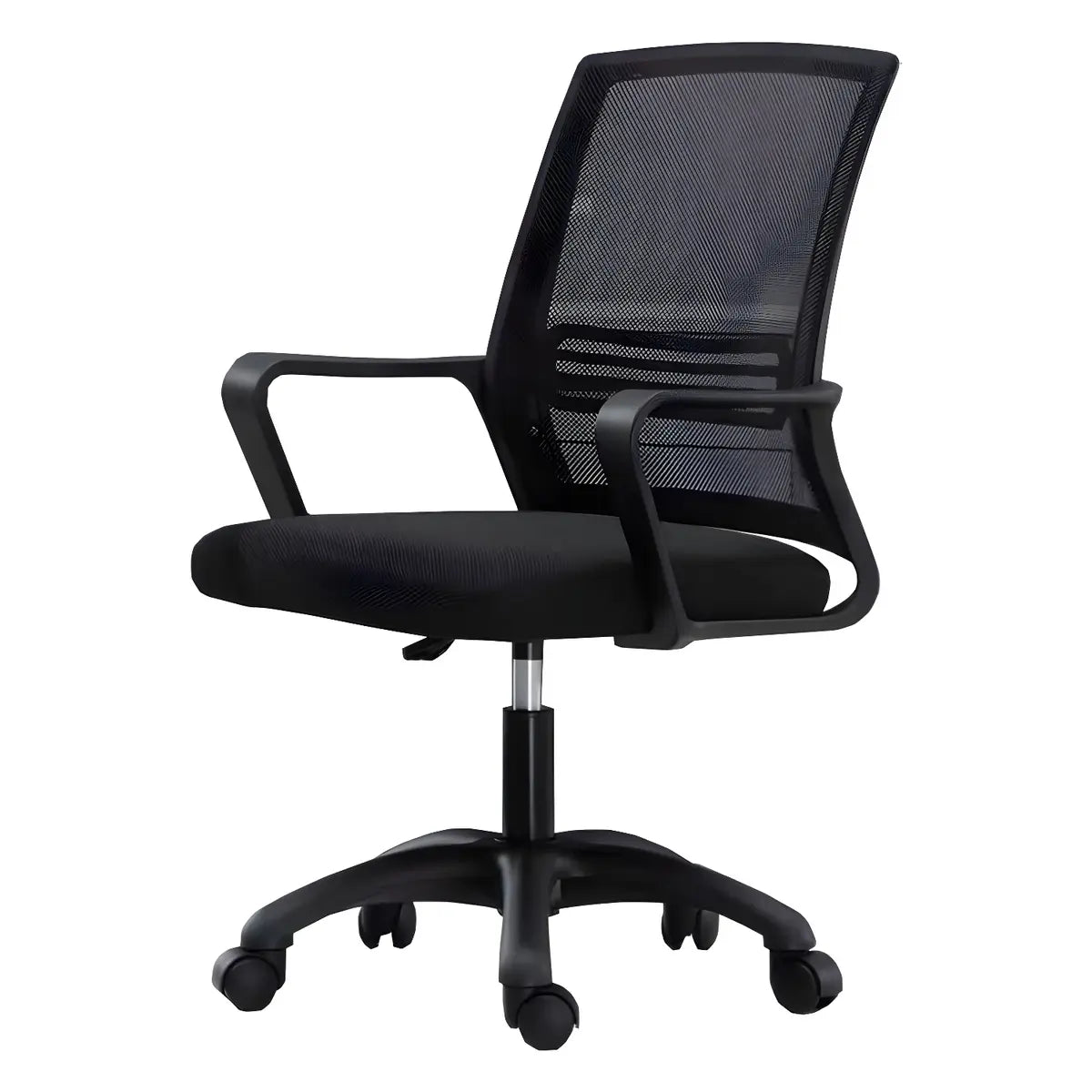 White Swivel Contemporary Mesh Ergonomic Office Chair Image - 10