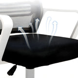 White Swivel Contemporary Mesh Ergonomic Office Chair Image - 12