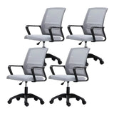 White Swivel Contemporary Mesh Ergonomic Office Chair Image - 16