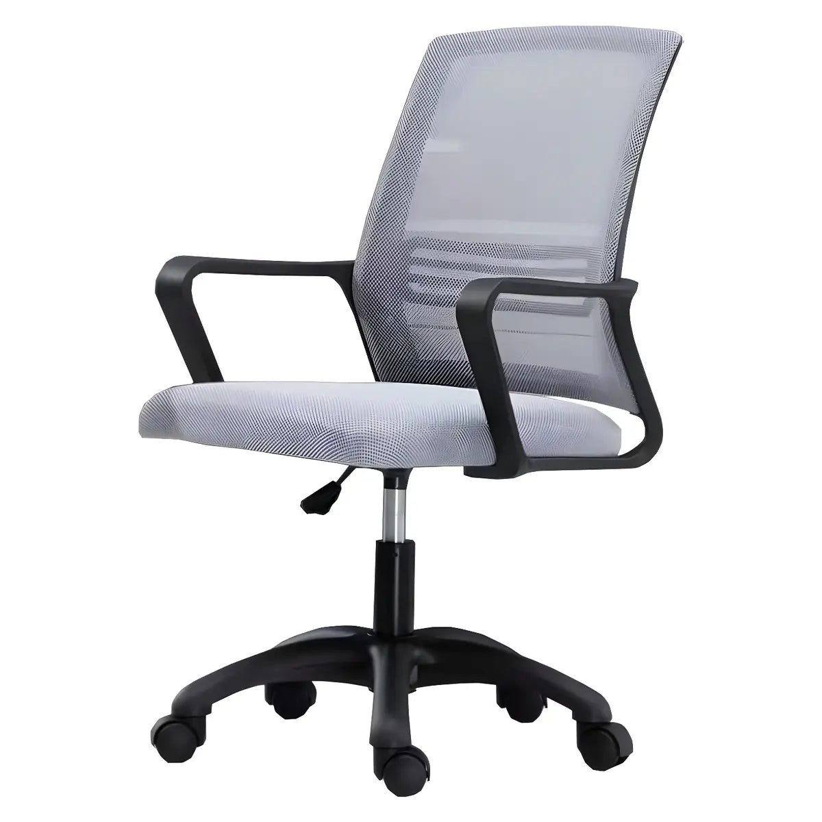 White Swivel Contemporary Mesh Ergonomic Office Chair Image - 20