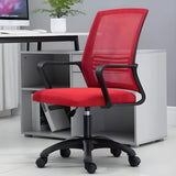 White Swivel Contemporary Mesh Ergonomic Office Chair Image - 21