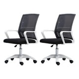 White Swivel Contemporary Mesh Ergonomic Office Chair Image - 47