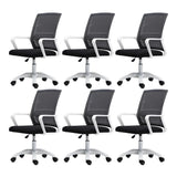 White Swivel Contemporary Mesh Ergonomic Office Chair Image - 49