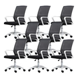 White Swivel Contemporary Mesh Ergonomic Office Chair Image - 50