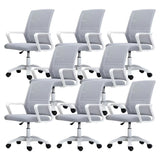 White Swivel Contemporary Mesh Ergonomic Office Chair Image - 55