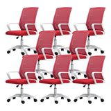 White Swivel Contemporary Mesh Ergonomic Office Chair Image - 60