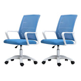 White Swivel Contemporary Mesh Ergonomic Office Chair Image - 62