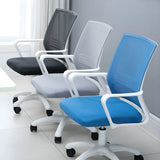 White Swivel Contemporary Mesh Ergonomic Office Chair Image - 8