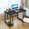 White Tableside Storage Shelf Trestle Computer Desk Image - 7