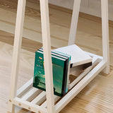 White Tableside Storage Shelf Trestle Computer Desk Image - 8