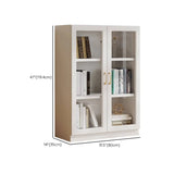 White Tall Freestanding Glass Storage Display Cabinet Image - 18