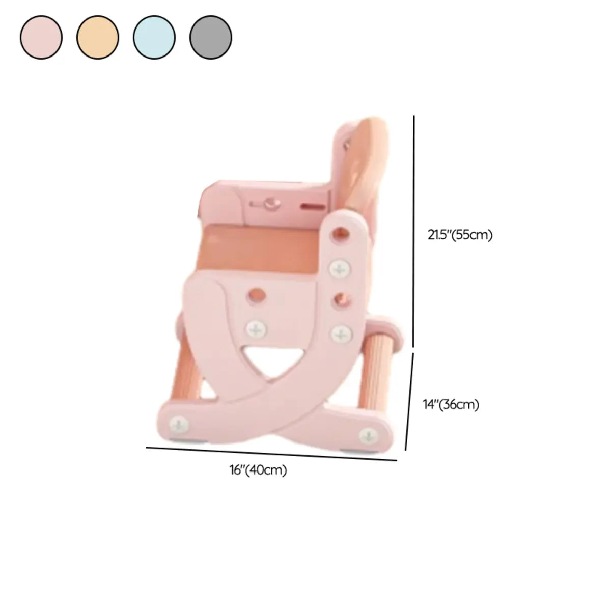 White Toddler Arts Desk Chair 2 Piece Set with Storage Image - 16