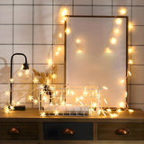 White Trendy Snowflake LED Christmas String Lights Image - 1