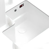 White Undermount Ceramic Overflow Hole Specialty Sink Image - 1