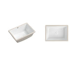 White Undermount Rectangular Ceramic Bathroom Sinks Image - 8