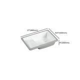 White Undermount Rectangular Ceramic Right Trapway Sink Image - 19