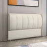 White Upholstered Wooden Frame Wingback Headboard Image - 10