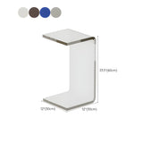 White Versatile Acrylic C-Shaped Square Side Table Image - 20