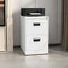 White Vertical Lockable Storage Drawer Filing Cabinet Image - 2