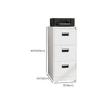 White Vertical Lockable Storage Drawer Filing Cabinet Image - 37