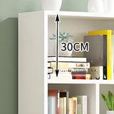 White Vertical Modern Rectangular Storage Bookcase Image - 3