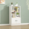 White Vertical Modern Rectangular Storage Bookcase Image - 6