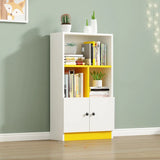 White Vertical Modern Rectangular Storage Bookcase Image - 7