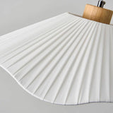 White Wave Flower Fabric Semi-Flush Mount Ceiling Light Image - 9