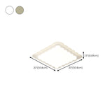 White Wave Rectangular LED Flush Mount Ceiling Light Image - 18