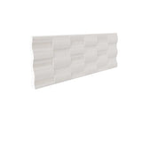 White Wavy Paper Privacy Single Panel Room Divider Screen Image - 3