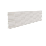 White Wavy Paper Privacy Single Panel Room Divider Screen Image - 5