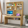 White Wood Cable Exterior Shelf Sled Computer Desk Image - 7