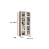 White Wood Living Room Standard Storage Display Cabinet Image - 20