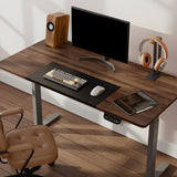 White Wood Top Adjustable Iron T-Shape Standing Desk Image - 3