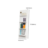 White Wood Vertical Modern Leaning Display Bookcase Image - 16