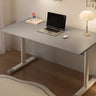 White Wooden Adjustable Height T-Shape Writing Desk Image - 24