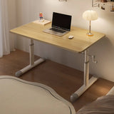 White Wooden Adjustable Height T-Shape Writing Desk Image - 32