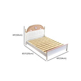 White Wooden Low Clearance Kids Bed with Footboard #size