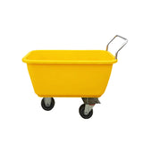 White Yellow Fixed Height Utility Cart with Handle Image - 4