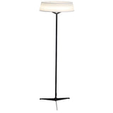 Wide Drum Shade Slim Modern Metal Column Floor Lamp Image - 5