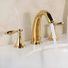 Widespread Copper Low Arc Spout Bathroom Sink Faucet Image - 5