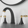 Widespread Copper Low Arc Spout Bathroom Sink Faucet Image - 9