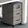 Wood Brown Lateral Rectangle Mobile Filing Cabinet Image - 12