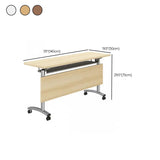 Wood Exterior Shelf Caster T-Shape Double Computer Desk Image - 16