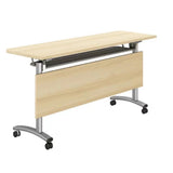 Wood Exterior Shelf Caster T-Shape Double Computer Desk Image - 3