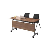 Wood Exterior Shelf Caster T-Shape Double Computer Desk Image - 8