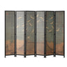 Wood-Green Wild Goose Foldable Bamboo Room Divider Screen Image - 4