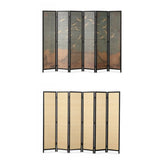 Wood-Green Wild Goose Foldable Bamboo Room Divider Screen Image - 7