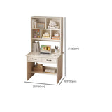 Wood Hutch Shelf Soft Close Drawer Small Computer Desk #size