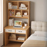 Wood Hutch Shelf Soft Close Drawer Small Computer Desk Image - 9